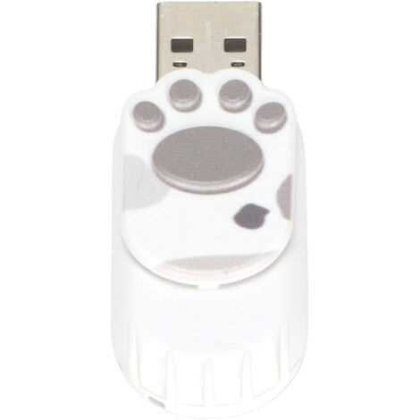 Clé USB Portable 64GB Forme Patte de Chat pour Ordinateur Portable Gris (1/5)