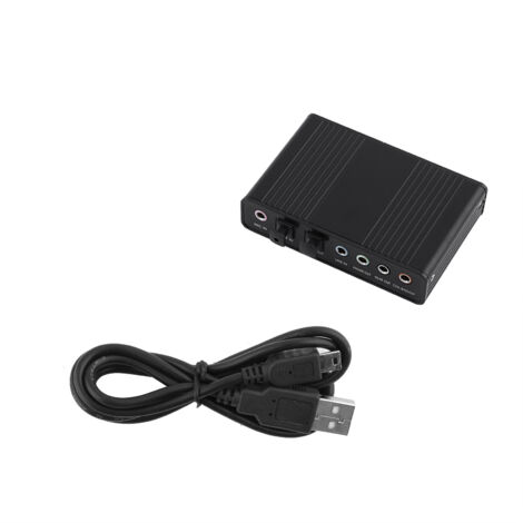 Carte Son Externe USB 6 Canaux avec Sortie Audio Numérique Optique SPDIF pour PC