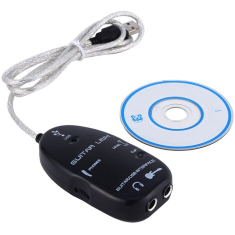 Câble Interface Guitare vers USB pour Enregistrement Audio sur PC (1/5)