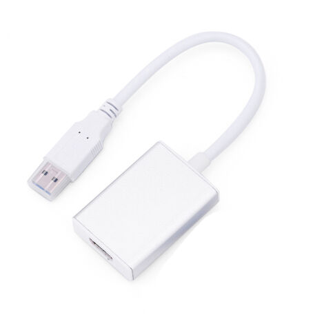 Câble Adaptateur USB 3.0 vers HDMI pour PC, Affichage Full HD 1080P (Blanc) (1/5)