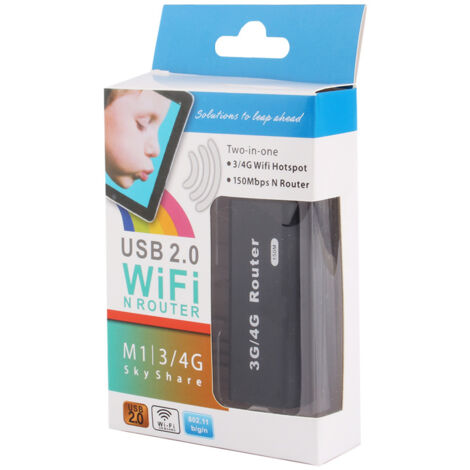 Routeur WiFi Portable 3G/4G 150Mbps avec Port RJ45 et USB - Point d'Accès Mobile (1/5)