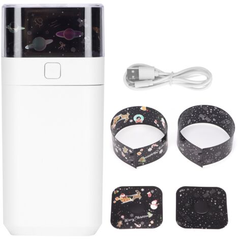 Humidificateur Ultrasonique Mini 300ml avec Projection Étoilée et Veilleuse LED Silencieux - Blanc (1/5)