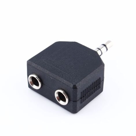 Adaptateur Double Prise Jack 3.5mm pour Casque et Écouteurs - Diviseur Audio 1 vers 2