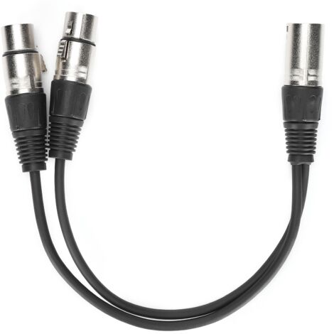 Câble séparateur audio Y JORINDO JD6068, double XLR femelle vers mâle, pour micro, 0.3 m (1/5)