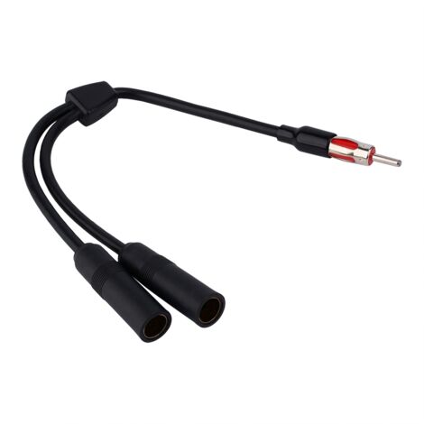 Câble d'Antenne Radio Auto avec Connecteur 2 Femelles vers 1 Mâle pour Voiture (1/5)