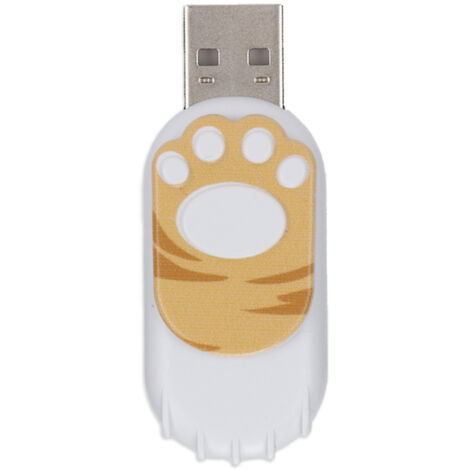 Clé USB en Forme de Patte de Chat, 32 Go Jaune, Grande Capacité pour Ordinateur Portable (1/5)