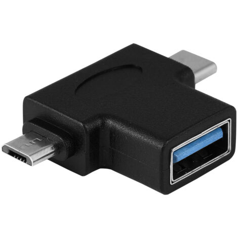Adaptateur OTG USB-C Mâle vers USB 3.0 Femelle avec Micro USB 2-en-1 (1/5)