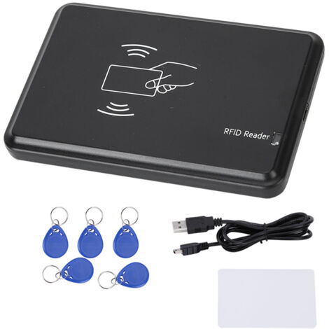 Lecteur/Écriveur RFID USB 125 kHz avec 5 étiquettes-clés pour duplication de cartes (1/5)