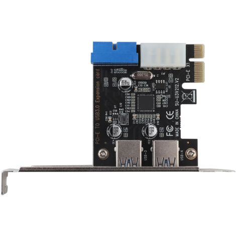 Carte d'extension PCI-E vers USB 3.0 avec interface 19 broches avant (1/5)