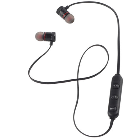 Écouteurs Sport Bluetooth sans Fil Magnétiques pour iPhone Android - Noir (1/5)