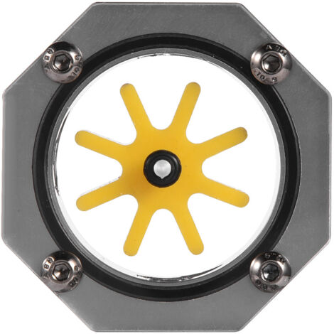 Compteur de débit en alliage d'aluminium G1/4 pour refroidissement liquide PC, indicateur de flux gris (1/5)