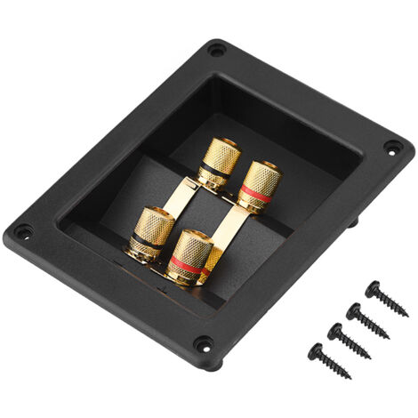 Connecteur de borne haut-parleur en laiton 4 pôles, boîtier de connexion pour câbles acoustiques, composants audio professionnels