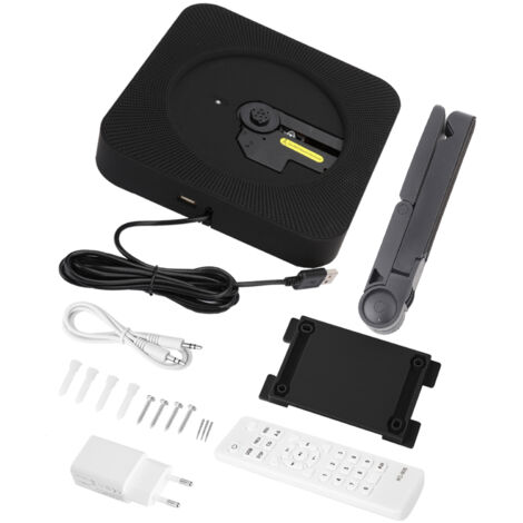 Enceinte CD Bluetooth Murale avec Télécommande - Lecteur Compact Noir pour l'UE (1/5)