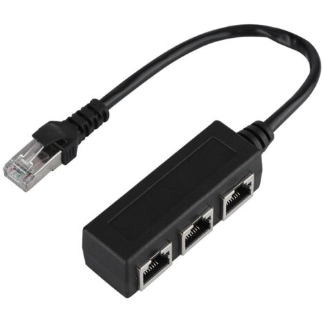 Câble de Rallonge Ethernet 1 Mâle vers 3 Femelles, Diviseur de Connexion Réseau (1/5)
