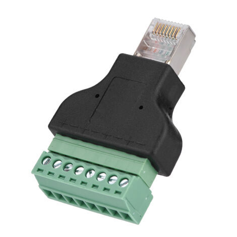 Connecteur DVR Ethernet RJ45 Mâle vers Bornier à 8 Broches (1/5)