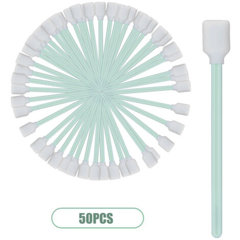 50 pièces de tampons de nettoyage en mousse antistatique pour imprimantes, disques et lentilles (1/5)