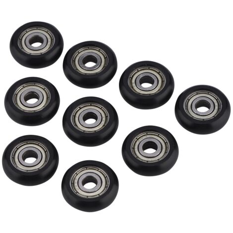 9 Roulements à Billes en Aluminium Noir pour Poulies d'Imprimante 3D - Lot de 9 Pièces (1/5)