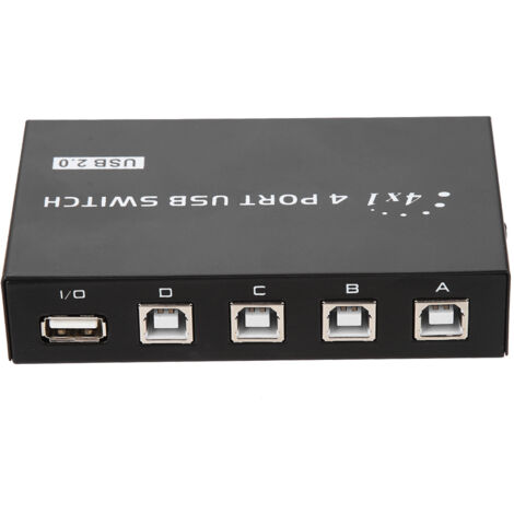 Commutateur USB 2.0 4 Ports pour Partage Manuel PC, Imprimante, Scanner (1/5)