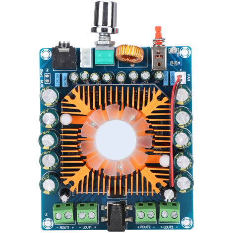 Amplificateur Numérique 4 Canaux 450W Puissant avec Refroidissement Intelligent - Carte Ampli HiFi Haute Puissance (1/5)