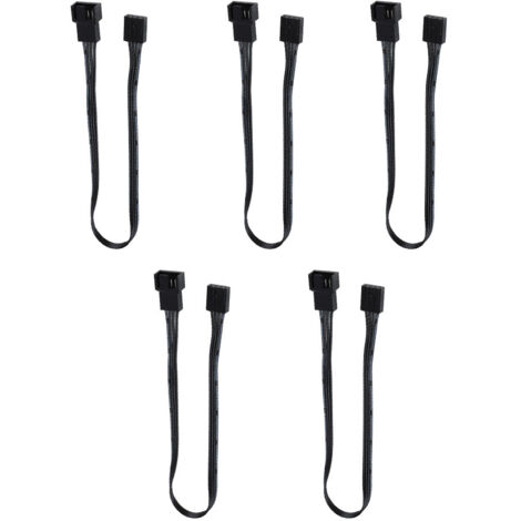 5 Câbles d'Extension d'Alimentation Ventilateur 4 Broches, Câble de Prolongation PWM pour Ventilateurs de Boîtier PC (1/5)