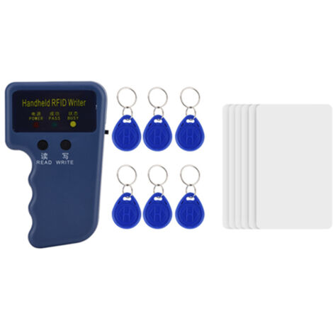 Lecteur-écriveur RFID portable pour cartes d'identité avec 6 étiquettes et cartes inscriptibles (1/5)
