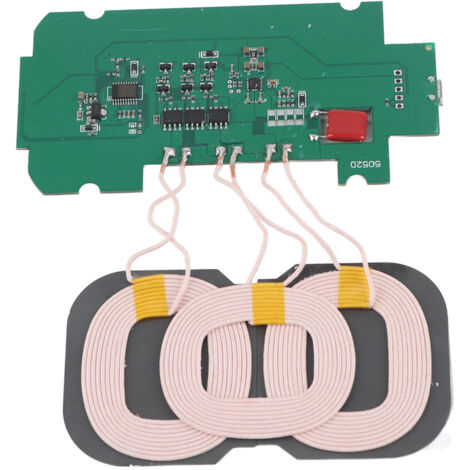 Module de charge sans fil 5V 2A, carte de circuit imprimé avec bobines DIY pour transmetteur sans fil, 3 bobines incluses. (1/5)