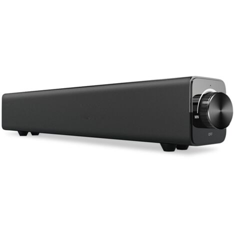 Enceinte Bluetooth Soundbar, Barre de Son TV Portable 20W avec Son Surround Filaire/Sans Fil