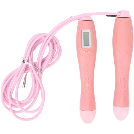 Corde à Sauter Intelligente avec Compteur, Longueur Réglable en Acier pour Fitness - Rose (1/5)