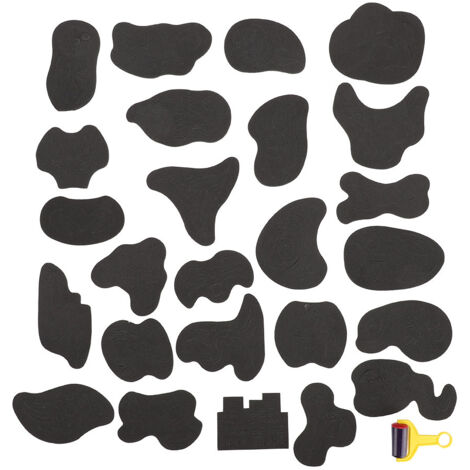 25 motifs de tatouage capillaire, pochoirs pour coiffure et coloration, autocollants de style (1/5)