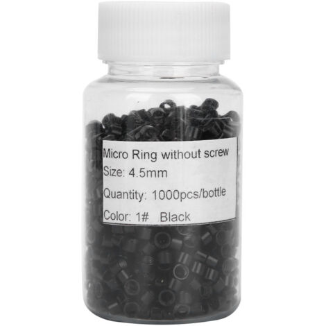 1000pcs Anneaux Micro Liaisons Aluminium Outil Extension Cheveux Vis Noirs (1/5)