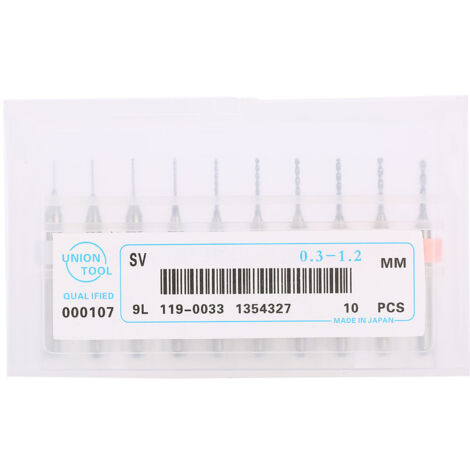 Kit 10 Mini-forets Pour PCB – 0.1 à 1.0mm, Carbure De Tungstène, Générique