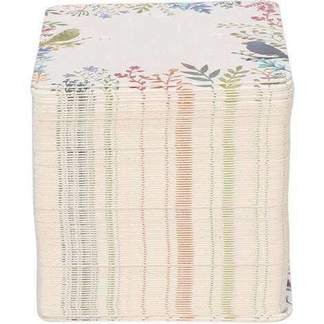 100 Cartes de Présentation pour Boucles d'Oreilles Études - Support de Rangement pour Bijoux et Barrettes - Modèle A (1/5)