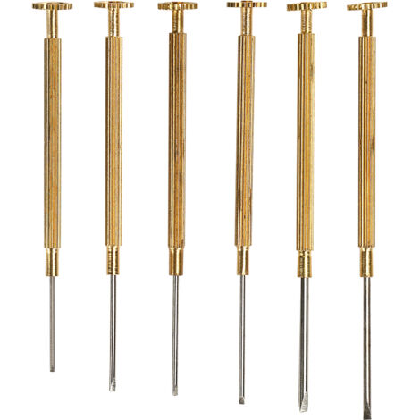 6 pièces Tournevis pour Montres en Cuivre, Outils de Réparation d'Écrans et Ordinateurs (1/5)