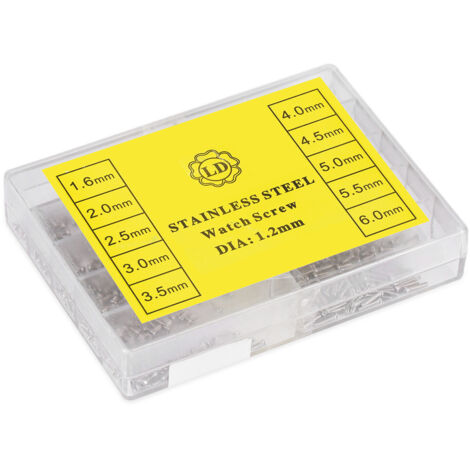 600 Pièces/Boîte 10 Tailles Vis en Acier Inoxydable pour Réparation Monture Lunettes (1/5)