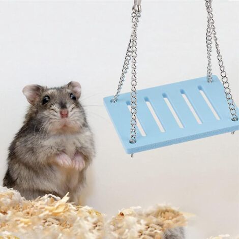 1 Jouet Pour Hamster, Balanoire Bleue, Jouet D'escalade Et De Jeu, Jouet D'activit Pour Animaux De Compagnie Qui S'ennuient, Cage De Hamster Diy (1/5)