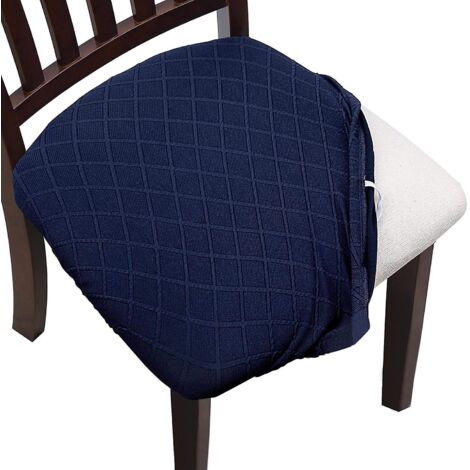 lot De 4 Housse De Chaise Gaufre Jacquard Extensible Housse De Siege Couverture Pour Salle Manger Bureau Htel Mariage (1/4)