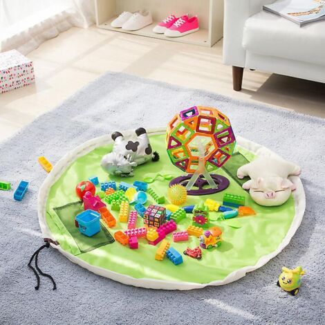 sac De Rangement Jouet,60 Pouces (150cm) Coton Grand Sac De Rangement De Jouets Organisateur Tapis Organisateur De Jouets Pour Bb Enfant (1/5)
