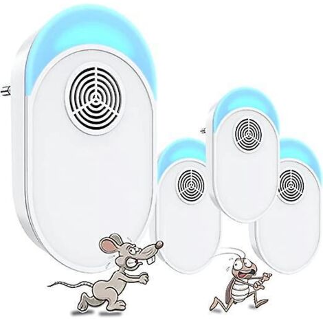 anti Moustique Ultrason Prise, Ultrason Souris Mouche 4 Paquets, Appareil Repulsif Souris Efficace Pour Repousser Les Rats, Les Araignes, Les Mous (1/5)