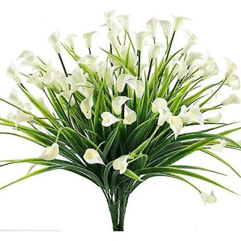 4 Pices De Lys Calla Plants En Plastique Artificiel Dcoration De La Maison (1/5)