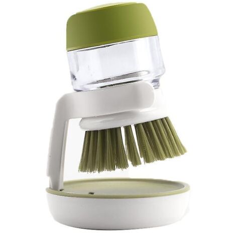 brosse Pour Plateau De Distribution De Savon, Verte 1 Pice Brosse  Main De Cuisine Pour Nettoyer Les Assiettes, Les Casseroles Et Les Viers - Tail (1/5)