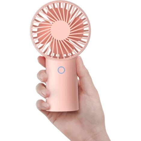 rose-4000mah Ventilateur  Main, Mini Ventilateur Portatif, Petit Ventilateur Rechargeable Usb [temps De Travail 5-20h] Ventilateur Personnel  Pile