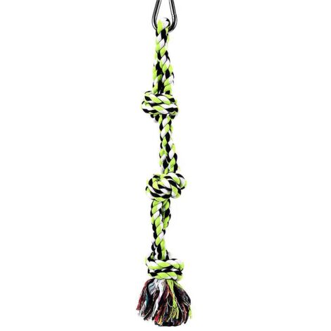 jouet De Corde Pour Chiens - 1 Corde Vert Pour Les Grands Chiens Qui Aiment Jouer Avec La Force Et Mcher - Jouet  Mcher En Coton Color Lavable (1/5)