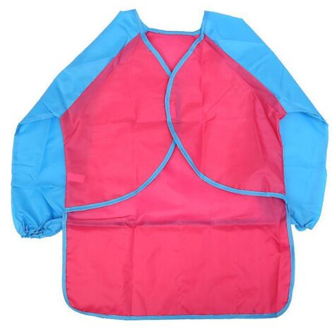 2pcs Tabliers Peinture Blouse Tablier Manches Longues Enfant 2-8 Ans (rouge) (1/5)