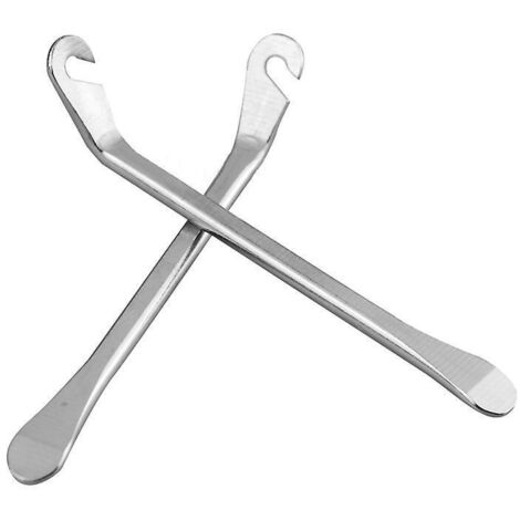 2pcs Dmonte Pneu De Vlo Mtal, Acier Inoxydable Levier Dmonte Pneu Pelle, Demonte-pneus, Tyre Levers Bicycliste Outil De Rparation Pour Retirer Le (1/5)