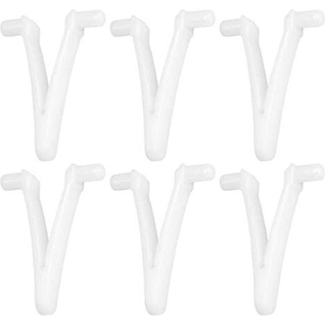 6pcs Piscine D'approvisionnement Papillon V Clip Pour Piscine Spa Brosse Feuille Rteau Feuille Skimmer Tte D'aspirateur Pour Nettoyage De Piscine (1/5)