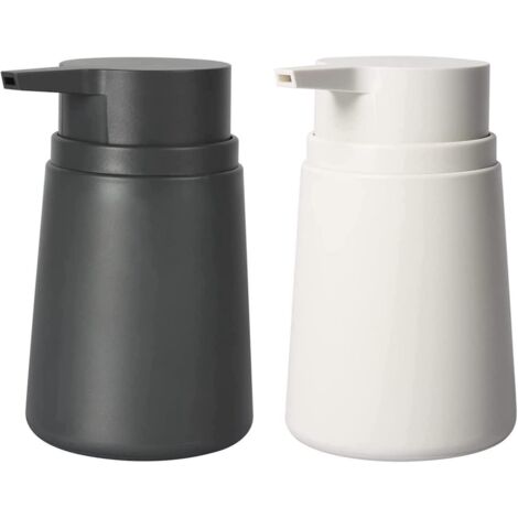 deux Distributeurs De Savon Avec Pompes En Plastique (noir Et Blanc), Dsinfectant Liquide Pour Les Mains, Pompe Antirouille Pour Cuisine Et Salle (1/5)