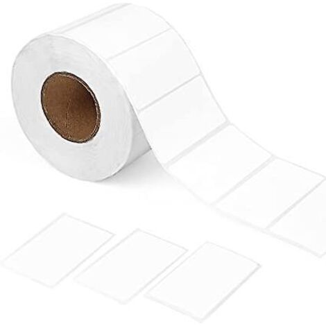 rouleau D'tiquettes Autocollantes (60 30 Mm), 1500 Feuilles D'tiquettes Autocollantes Blanches Tiquettes Autocollantes Vierges Pour Bureau, Cuis (1/5)