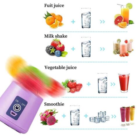 gobelet Mlangeur Portable (vert, 380 Ml), Mlangeur Lectrique Usb, Mini Mlangeur, Mlangeur Portable Pour Milkshakes Et Smoothies, Extraction De Jus (1/3)