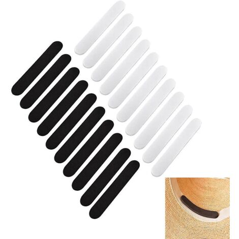 20 Rducteurs De Taille De Bonnet (noir Et Blanc), Bande De Taille De Bonnet En Mousse Bande D'insertion De Taille De Bonnet Bande De Rglage De Bon (1/5)
