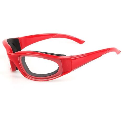 lunettes De Cuisine Coupe-oignons (rouges), Verres Anti-bue, Prparation Des Aliments Sre Et Sans Dchirure, Tampon Ponge Intgr. (1/5)